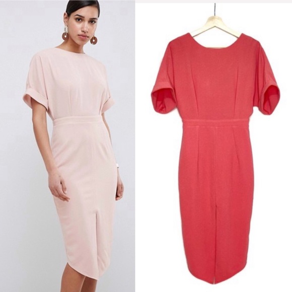 asos design wiggle midi dress